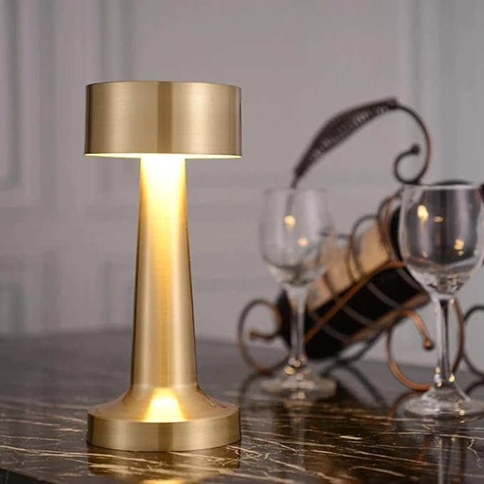 LUMITOP™ Amber Touch LED Table Lamp – Minimal Rechargeable, Dimmable & Cordless LED Light