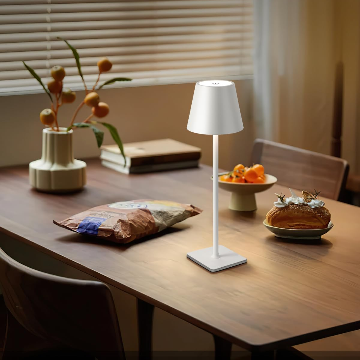 LUMITOP™ Milano Touch LED Table Lamp – Rechargeable, Dimmable & Cordless Minimal Light
