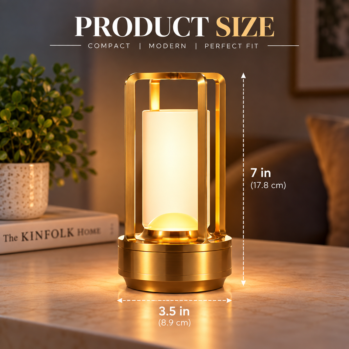 LUMITOP™ Lent Touch LED Lantern Style Table Lamp – Rechargeable, Dimmable & Cordless LED Light