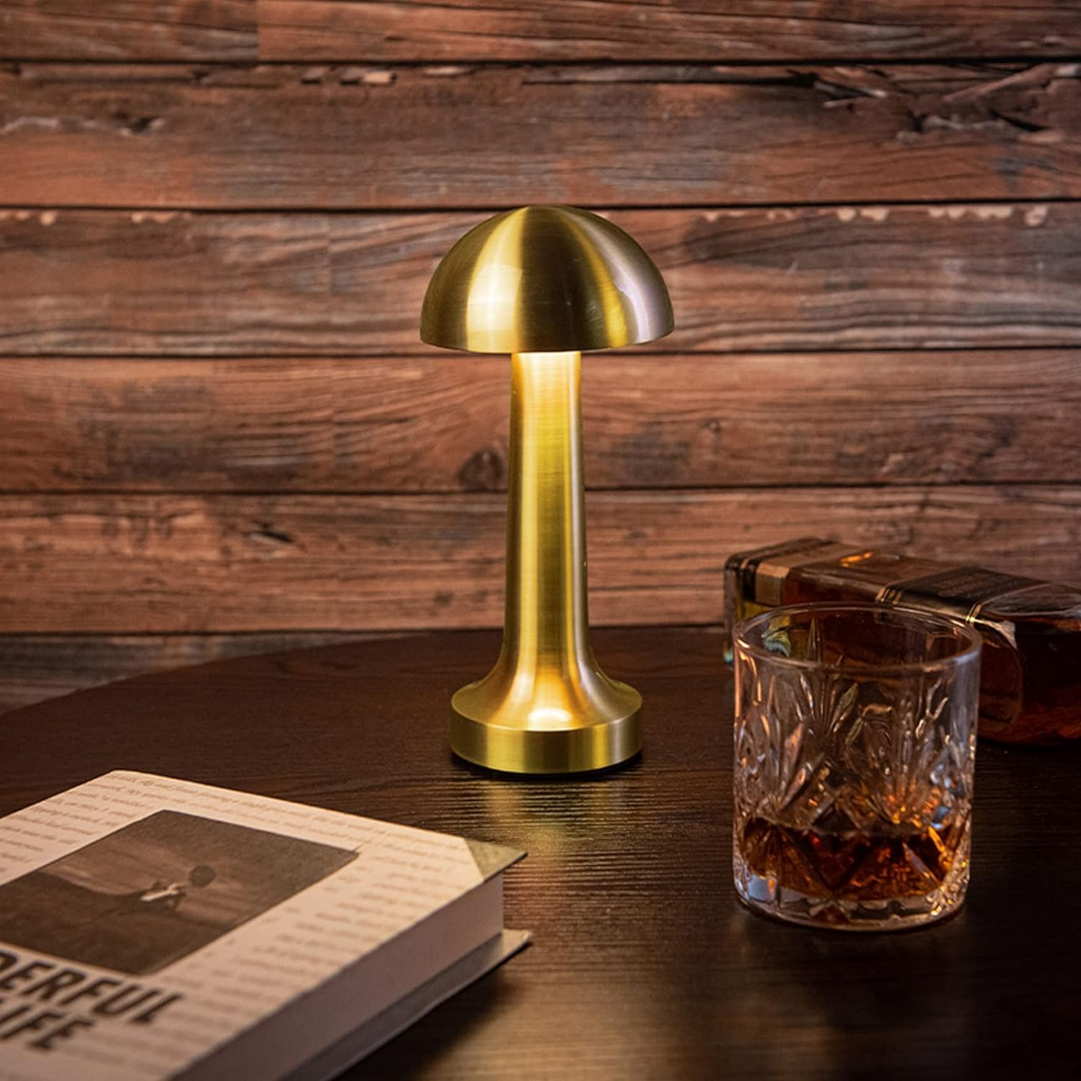 LUMITOP™ Amber Arc Touch LED Table Lamp – Minimal Rechargeable, Dimmable & Cordless LED Light