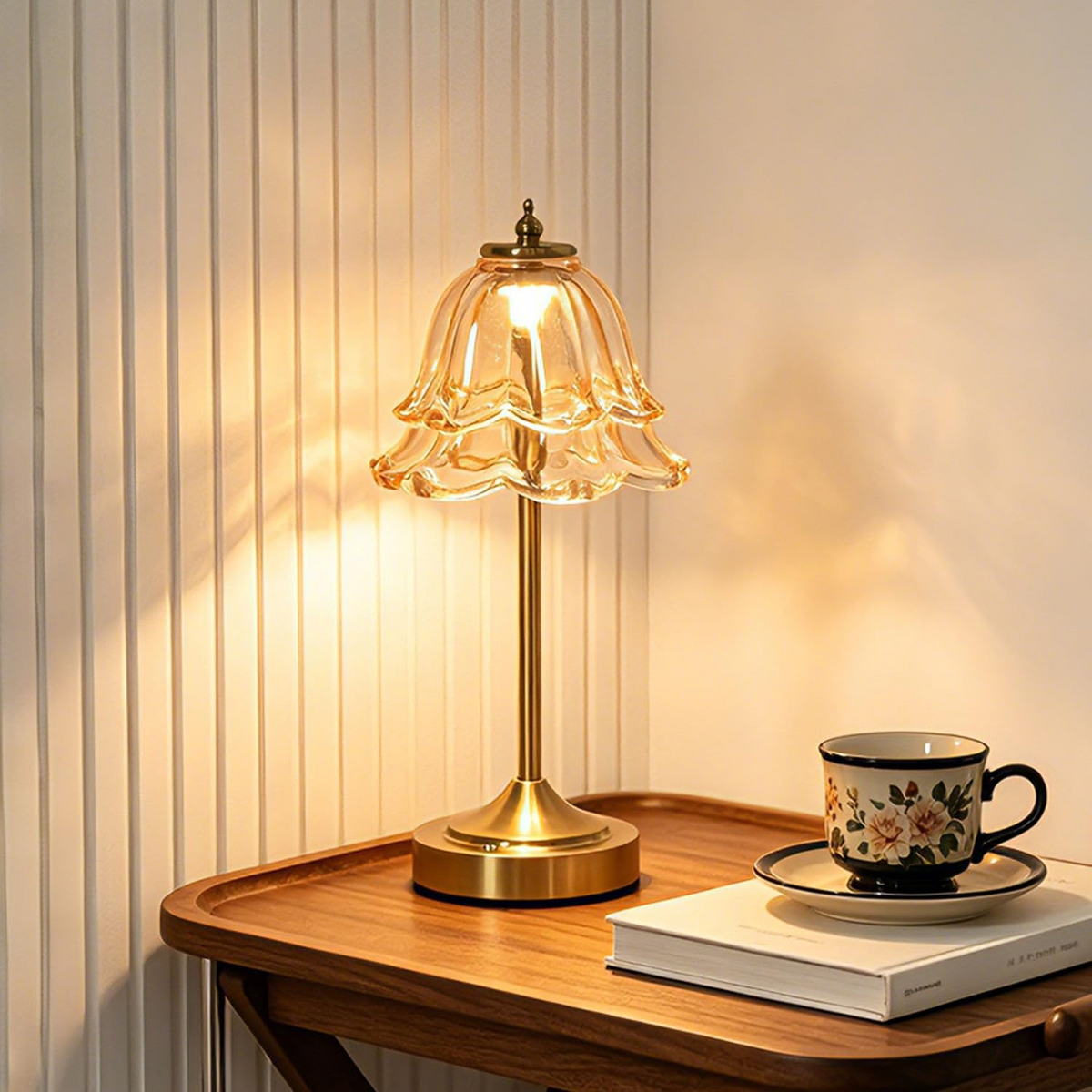 LUMITOP™ Fluer Bellora Touch LED Flower Table Lamp – Rechargeable, Dimmable & Cordless LED Light