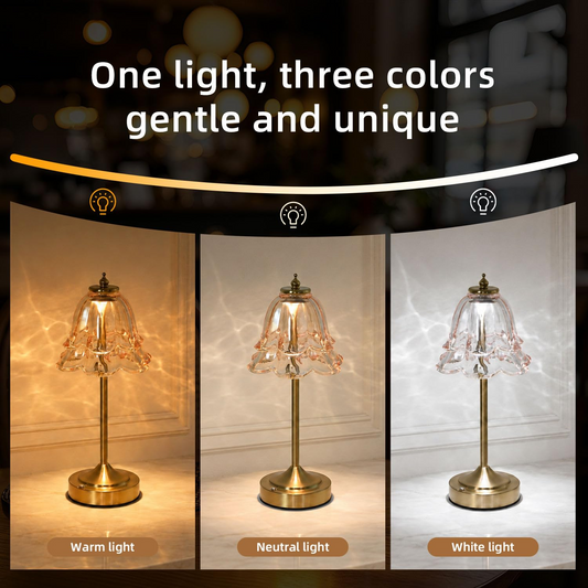 LUMITOP™ Fluer Bellora Touch LED Flower Table Lamp – Rechargeable, Dimmable & Cordless LED Light