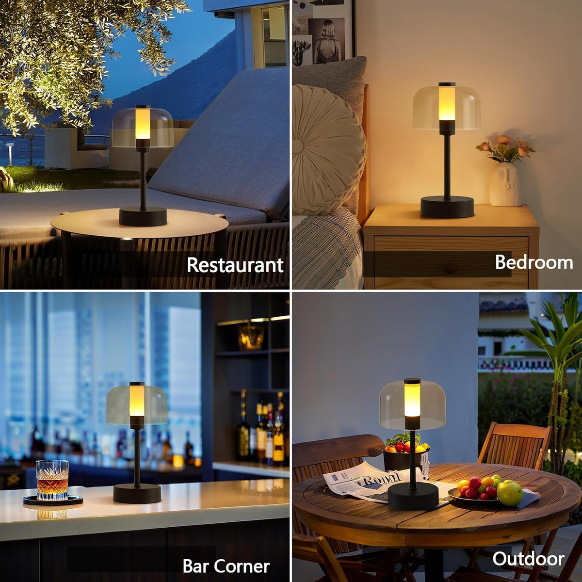 LUMITOP™ Candlume Touch LED Table Lamp – Rechargeable, Dimmable & Cordless LED Light