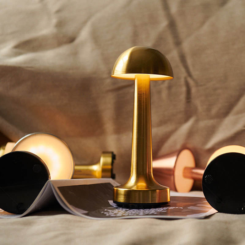 LUMITOP™ Amber Arc Touch LED Table Lamp – Minimal Rechargeable, Dimmable & Cordless LED Light