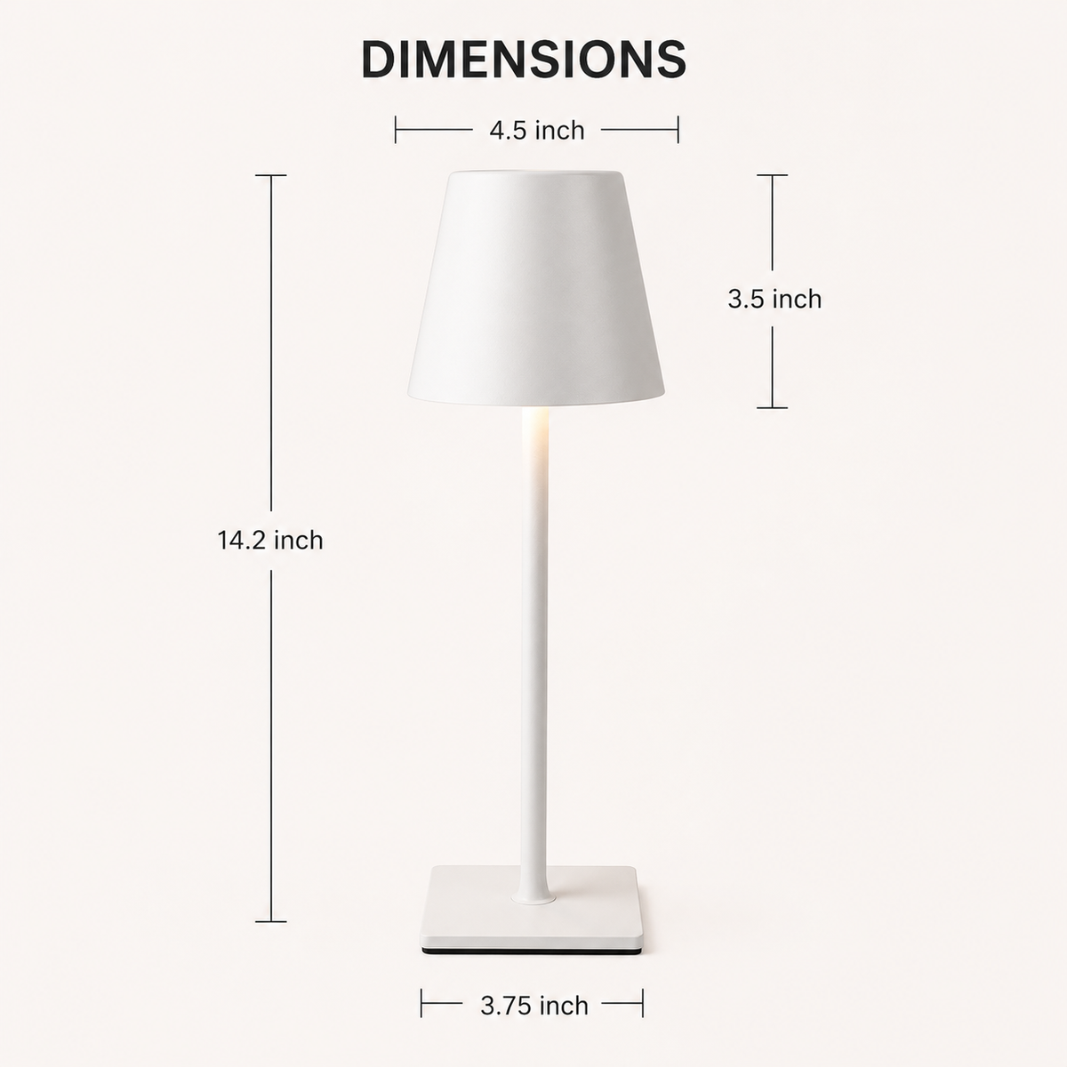 LUMITOP™ Milano Touch LED Table Lamp – Rechargeable, Dimmable & Cordless Minimal Light