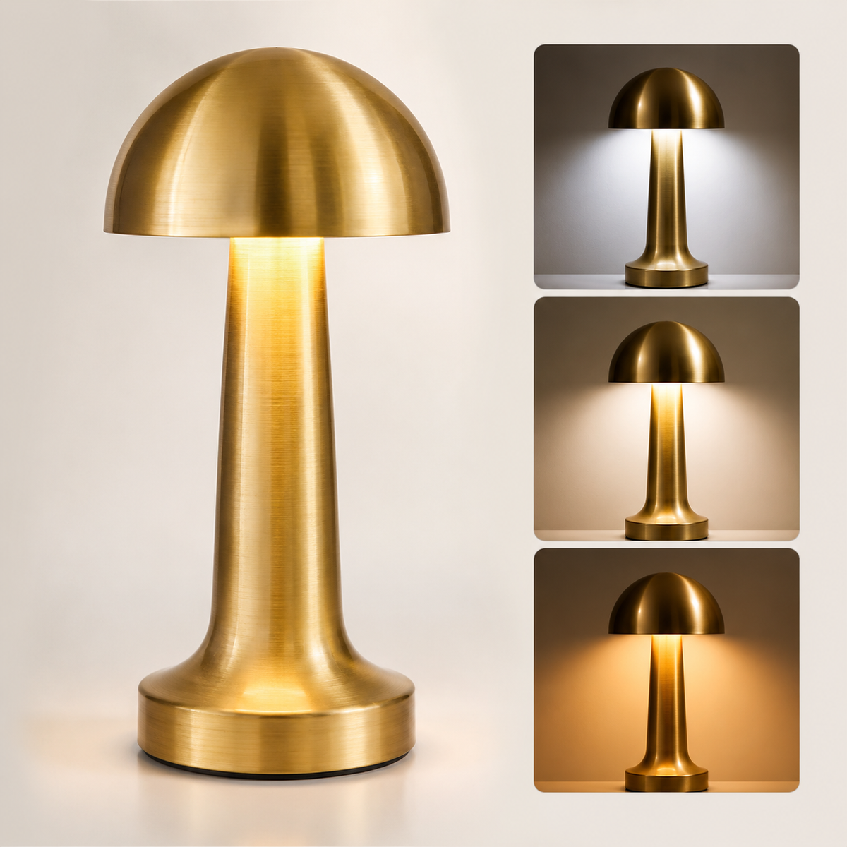 LUMITOP™ Amber Arc Touch LED Table Lamp – Minimal Rechargeable, Dimmable & Cordless LED Light