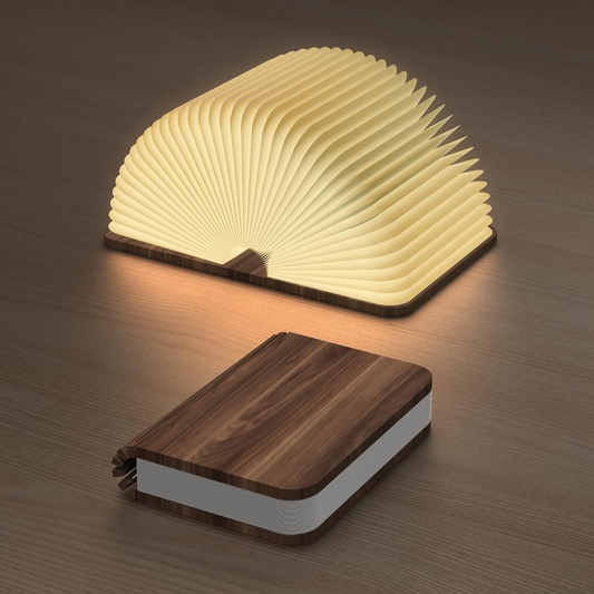 Lumitop Panna Wooden Book Lamp | Magnetic Foldable Design, 3 Colour LED, USB Rechargeable