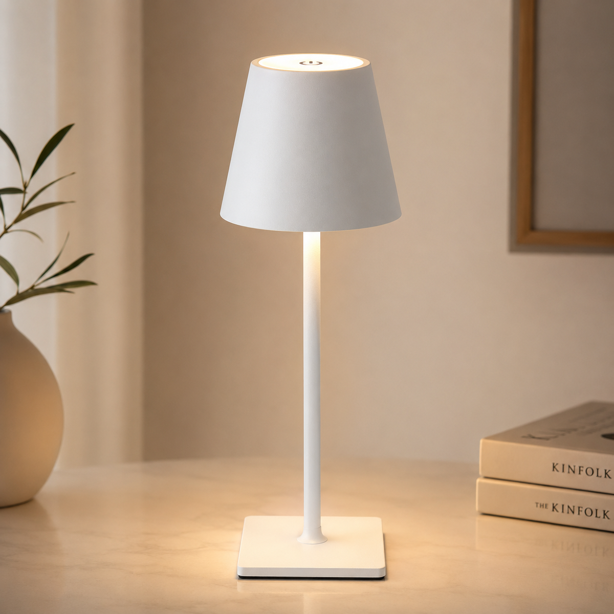 LUMITOP™ Milano Touch LED Table Lamp – Rechargeable, Dimmable & Cordless Minimal Light