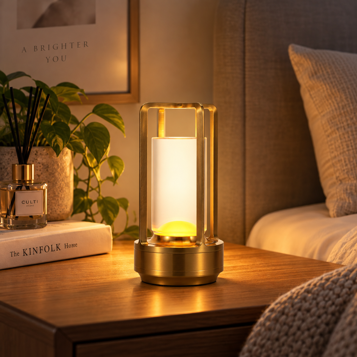 LUMITOP™ Lent Touch LED Lantern Style Table Lamp – Rechargeable, Dimmable & Cordless LED Light