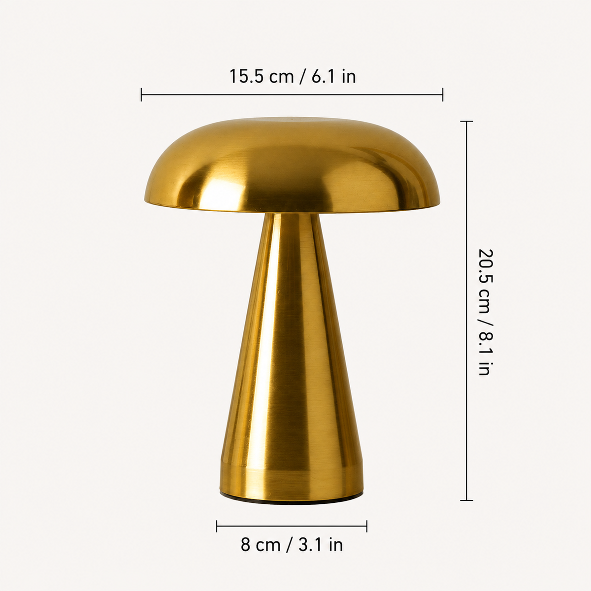 LUMITOP™ Shroom Touch LED Table Lamp – Rechargeable, Dimmable & Cordless Minimal Light